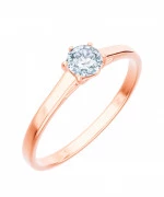 Pierścionek Bonore Elegant Baloccoz różowego złota próby 585 z diamentem 0,5 ct