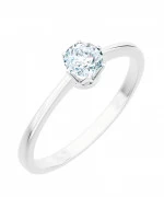 Pierścionek Bonore Elegant Caselettez białego złota próby 585 z diamentem 0,7 ct
