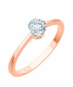 Pierścionek Bonore Elegant Pezzanaz różowego złota próby 585 z diamentem 0,7 ct