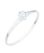 Pierścionek Bonore Elegant Banchettez białego złota próby 585 z diamentem 0,5 ct