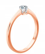 Pierścionek Bonore Elegant Perreroz różowego złota próby 585 z diamentem 0,4 ct