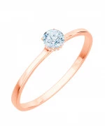 Pierścionek Bonore Elegant Cuorgnèz różowego złota próby 585 z diamentem 0,5 ct