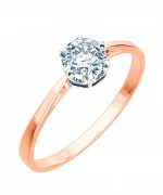 Pierścionek Bonore Elegant Colazzaz różowego złota próby 585 z diamentem 0,7 ct