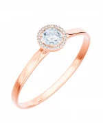 Pierścionek Bonore Crystal Giavenoz różowego złota próby 585 z diamentem 0,5 ct