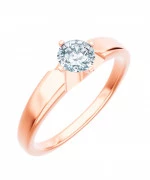 Pierścionek Bonore Elegant Ancaranoz różowego złota próby 585 z diamentem 1 ct