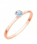 Pierścionek Bonore Elegant Lignanaz różowego złota próby 585 z diamentem 0,4 ct