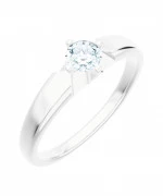 Pierścionek Bonore Elegant Oristanoz białego złota próby 585 z diamentem 0,4 ct