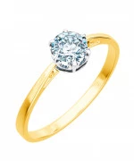 Pierścionek Bonore Elegant Montemarzinoze złota próby 585 z diamentem 1 ct