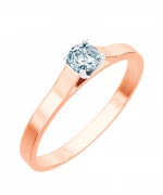 Pierścionek Bonore Elegant Vialfrèz różowego złota próby 585 z diamentem 0,5 ct