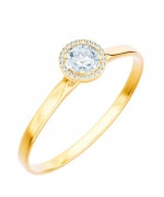 Pierścionek Bonore Elegant Buriascoze złota próby 585 z diamentem 0,5 ct