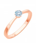 Pierścionek Bonore Elegant Santenaz różowego złota próby 585 z diamentem 0,4 ct