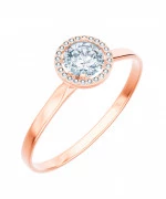 Pierścionek Bonore Crystal L'Aquilaz różowego złota próby 585 z diamentem 1 ct