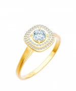 Pierścionek Bonore Crystal Beinascoze złota próby 585 z diamentem 0,4 ct