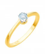 Pierścionek Bonore Elegant Aicurzioze złota próby 585 z diamentem 0,5 ct