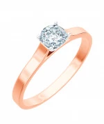 Pierścionek Bonore Elegant Sgurgolaz różowego złota próby 585 z diamentem 1 ct