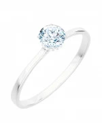 Pierścionek Bonore Elegant Murazzanoz białego złota próby 585 z diamentem 1 ct