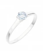 Pierścionek Bonore Elegant Carinolaz białego złota próby 585 z diamentem 0,4 ct