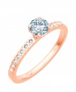 Pierścionek Bonore Crystal Noccianoz różowego złota próby 585 z diamentem 1 ct