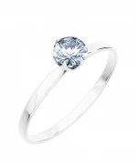 Pierścionek Bonore Elegant Monchieroz białego złota próby 585 z diamentem 1 ct