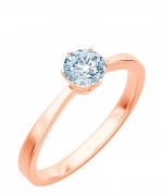 Pierścionek Bonore Elegant Bellantez różowego złota próby 585 z diamentem 1 ct