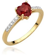 Pierścionek Bonore Love Morazzonez białego złota próby 585 z rubinem 1,1 ct