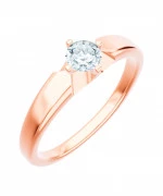 Pierścionek Bonore Elegant Sanganoz różowego złota próby 585 z diamentem 0,4 ct
