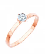 Pierścionek Bonore Elegant Rivalbaz różowego złota próby 585 z diamentem 0,4 ct