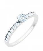 Pierścionek Bonore Crystal Ribordonez białego złota próby 585 z diamentem 0,4 ct
