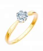 Pierścionek Bonore Elegant Caldognoze złota próby 585 z diamentem 0,7 ct