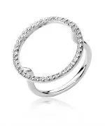 Pierścionek Bonore ze Złota próby 585 z diamentem 0,2 ct