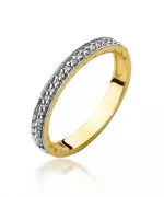 Pierścionek Bonore ze Złota próby 585 z diamentem 0,1 ct