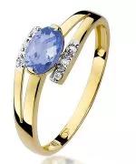 Pierścionek Bonore Midnight Camerinoze złota próby 585 z tanzanitem 0,4 ct
