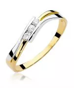 Pierścionek Bonore ze Złota próby 585 z diamentem 0,12 ct