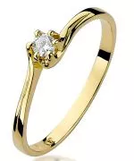 Pierścionek Bonore Simple Montafiaze złota próby 585 z diamentem 0,1 ct