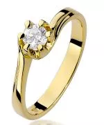 Pierścionek Bonore Midnight Maclodioze złota próby 585 z diamentem 0,3 ct