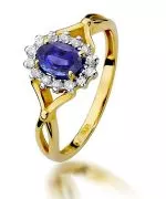 Pierścionek Bonore Blossom Gaglioleze złota próby 585 z tanzanitem 0,4 ct
