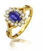 Pierścionek Bonore Blossom Macerataze złota próby 585 z tanzanitem 0,7 ct
