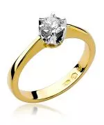 Pierścionek Bonore ze Złota próby 585 z diamentem 0,3 ct