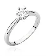 Pierścionek Bonore ze Złota próby 585 z diamentem 0,46 ct
