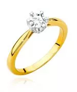 Pierścionek Bonore ze Złota próby 585 z diamentem 0,46 ct