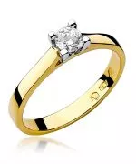 Pierścionek Bonore ze Złota próby 585 z diamentem 0,25 ct
