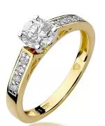 Pierścionek Bonore Crystal Vestrenoze złota próby 585 z diamentem 0,3 ct