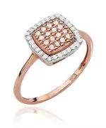 Pierścionek Bonore ze Złota próby 585 z diamentem 0,28 ct
