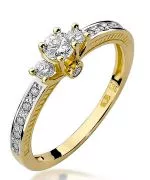 Pierścionek Bonore Crystal Somagliaze złota próby 585 z diamentem 0,2 ct