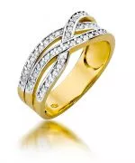 Pierścionek Bonore ze Złota próby 585 z diamentem 0,27 ct