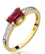 Pierścionek Bonore Basic Costabissaraze złota próby 585 z rubinem 0,8 ct