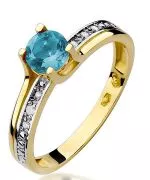 Pierścionek Bonore Crystal Fontana Lirize złota próby 585 z topazem 0,5 ct