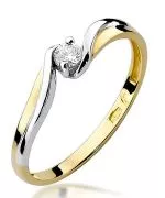 Pierścionek Bonore Midnight Morbelloze złota próby 585 z diamentem 0,1 ct