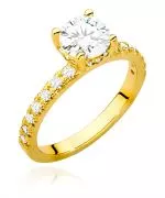 Pierścionek Bonore ze Złota próby 585 z diamentem 1,26 ct