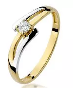 Pierścionek Bonore Midnight Grondonaze złota próby 585 z diamentem 0,08 ct
